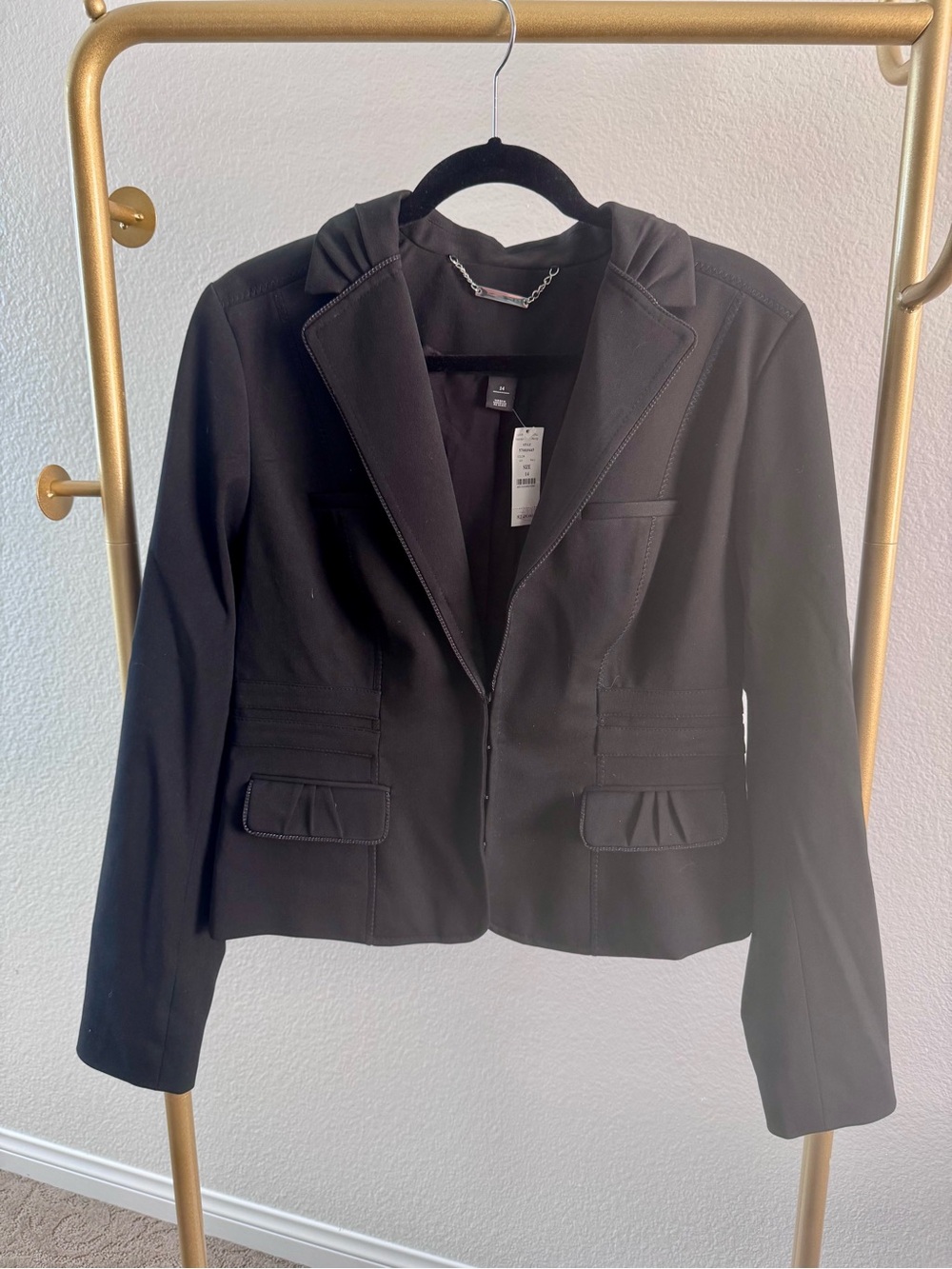WHBM Black Women's Tailored Blazer Jacket
